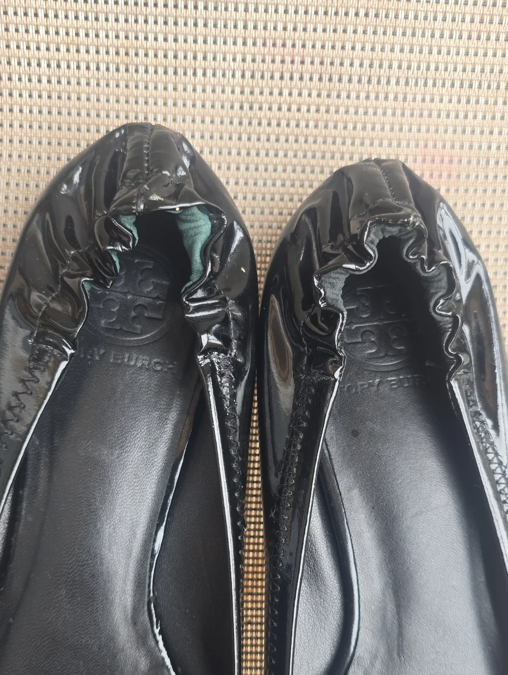 Tory Burch Black Patent Leather Ballet Flats